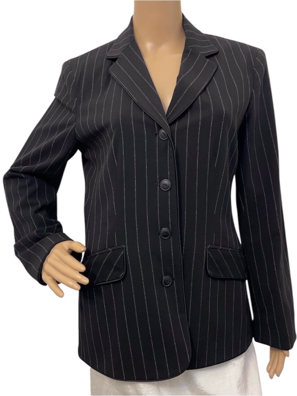 Evan-Picone Women's Pinstripe Blazer,10